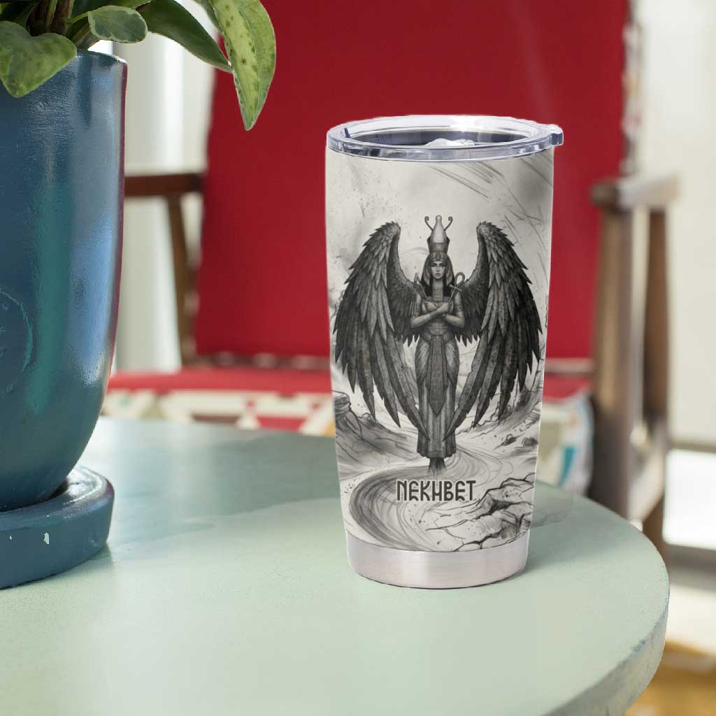Nekhbet Egyptian Tumbler Cup Vulture Goddess Mother of Protection Wings Claws Desert