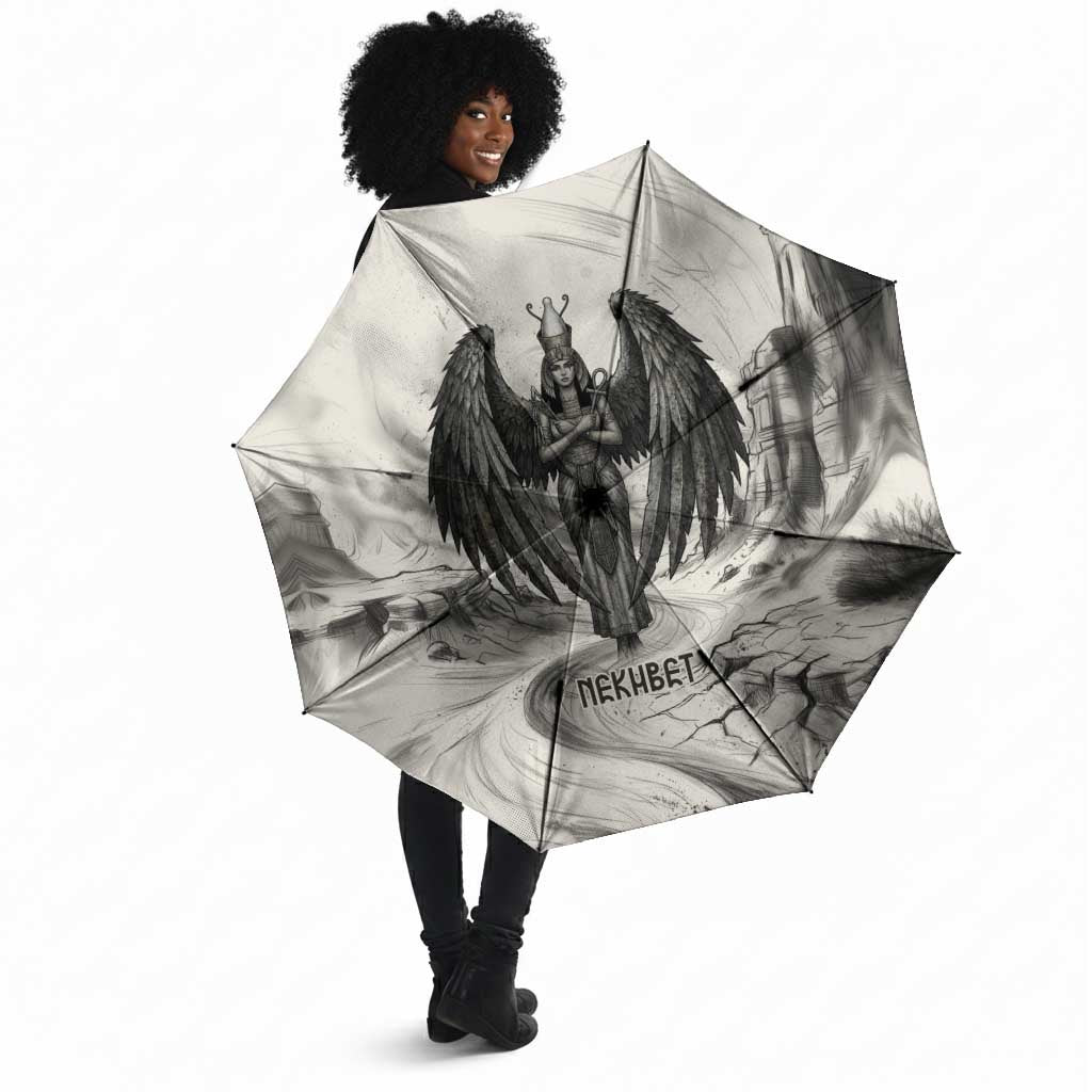 Nekhbet Egyptian Umbrella Vulture Goddess Mother of Protection Wings Claws Desert
