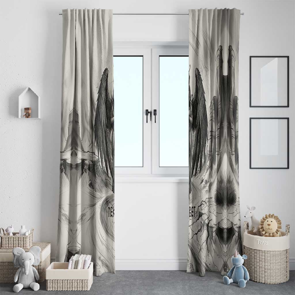 Nekhbet Egyptian Window Curtain Vulture Goddess Mother of Protection Wings Claws Desert
