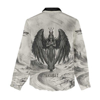 Nekhbet Egyptian Women Casual Shirt Vulture Goddess Mother of Protection Wings Claws Desert