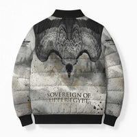 Nekhbet Bomber Puffer Jacket Vulture Goddess Eye of Protection Sovereign of Upper Egypt