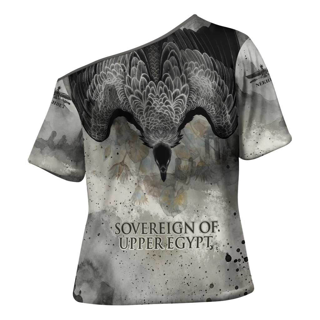 Nekhbet Cross Shoulder Shirt Vulture Goddess Eye of Protection Sovereign of Upper Egypt