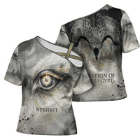 Nekhbet Cross Shoulder Shirt Vulture Goddess Eye of Protection Sovereign of Upper Egypt