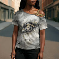 Nekhbet Cross Shoulder Shirt Vulture Goddess Eye of Protection Sovereign of Upper Egypt