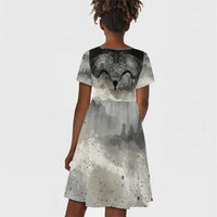 Nekhbet Kid Short Sleeve Dress Vulture Goddess Eye of Protection Sovereign of Upper Egypt