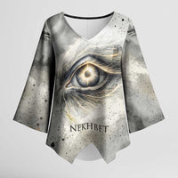 Nekhbet Kimono Sleeve Blouse Vulture Goddess Eye of Protection Sovereign of Upper Egypt
