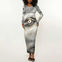Nekhbet Long Sleeve Bodycon Dress Vulture Goddess Eye of Protection Sovereign of Upper Egypt