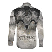 Nekhbet Long Sleeve Button Shirt Vulture Goddess Eye of Protection Sovereign of Upper Egypt