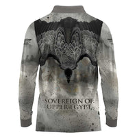 Nekhbet Long Sleeve Polo Shirt Vulture Goddess Eye of Protection Sovereign of Upper Egypt