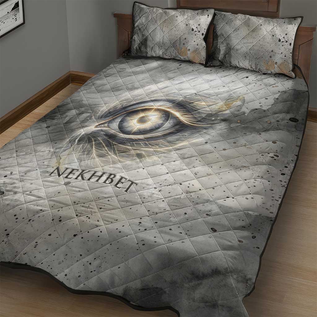 Nekhbet Quilt Bed Set Vulture Goddess Eye of Protection Sovereign of Upper Egypt