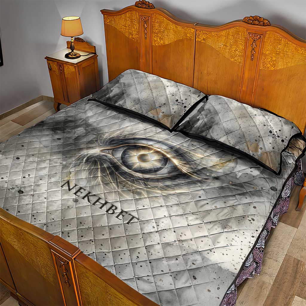 Nekhbet Quilt Bed Set Vulture Goddess Eye of Protection Sovereign of Upper Egypt