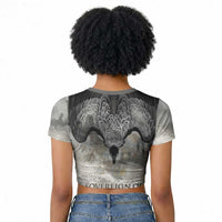 Nekhbet Raglan Cropped T shirt Vulture Goddess Eye of Protection Sovereign of Upper Egypt