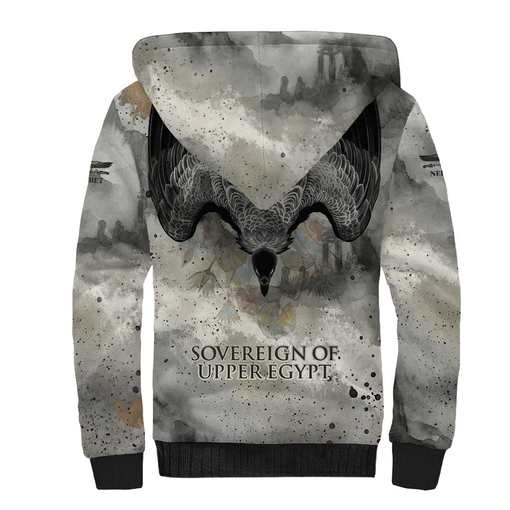 Nekhbet Sherpa Hoodie Vulture Goddess Eye of Protection Sovereign of Upper Egypt