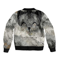 Nekhbet Sleeve Zip Bomber Jacket Vulture Goddess Eye of Protection Sovereign of Upper Egypt