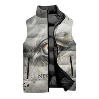 Nekhbet Sleeveless Puffer Jacket Vulture Goddess Eye of Protection Sovereign of Upper Egypt