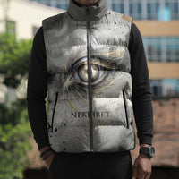 Nekhbet Sleeveless Puffer Jacket Vulture Goddess Eye of Protection Sovereign of Upper Egypt