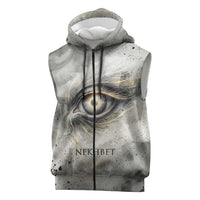 Nekhbet Sleeveless Zip Hoodie Vulture Goddess Eye of Protection Sovereign of Upper Egypt