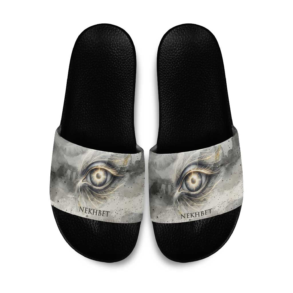 Nekhbet Slide Sandals Vulture Goddess Eye of Protection Sovereign of Upper Egypt