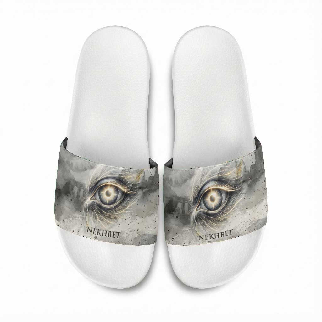 Nekhbet Slide Sandals Vulture Goddess Eye of Protection Sovereign of Upper Egypt