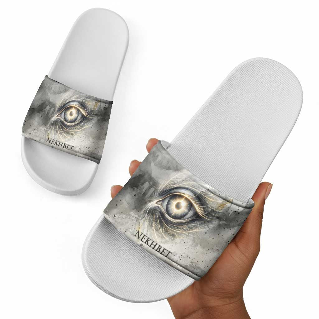 Nekhbet Slide Sandals Vulture Goddess Eye of Protection Sovereign of Upper Egypt