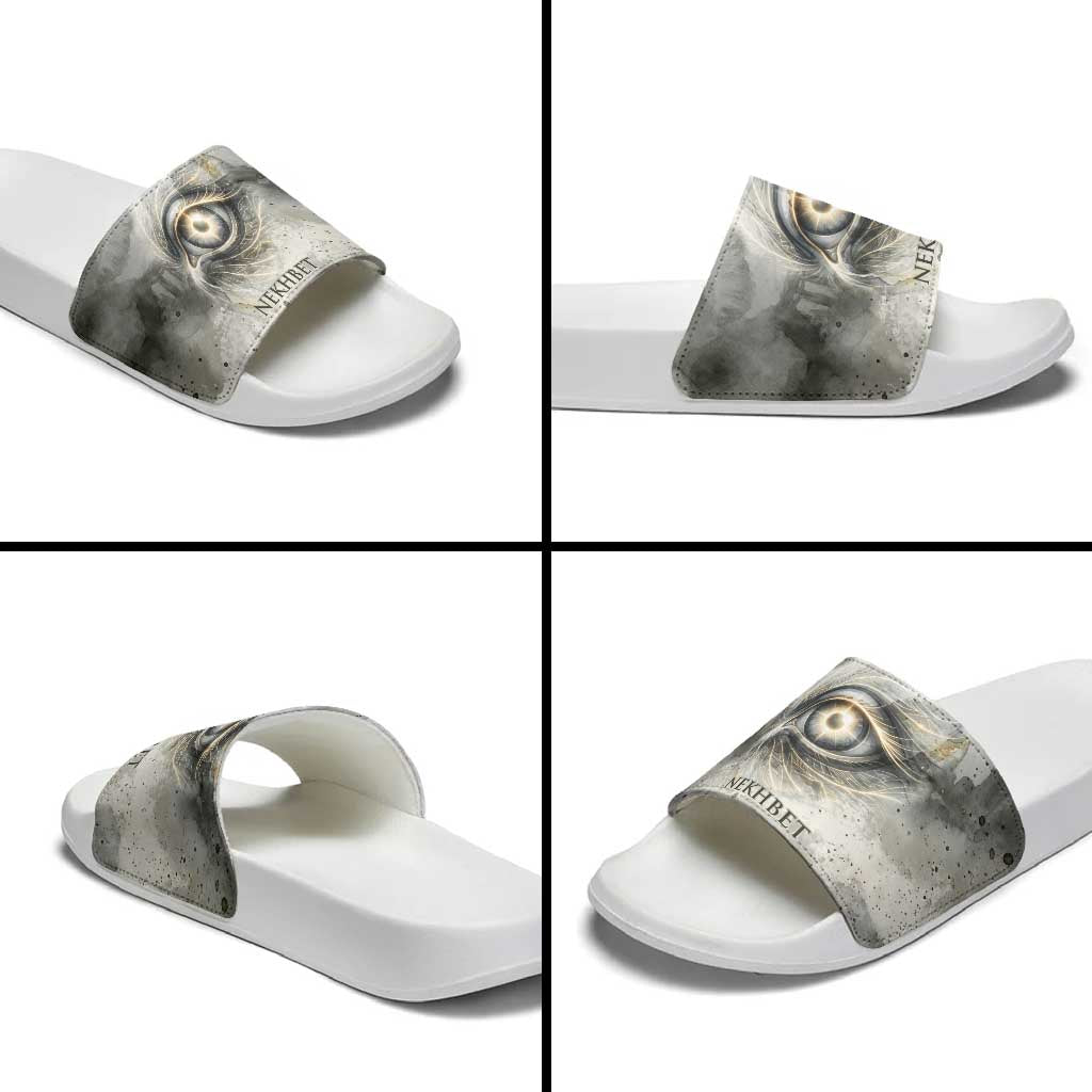 Nekhbet Slide Sandals Vulture Goddess Eye of Protection Sovereign of Upper Egypt