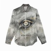 Nekhbet Women Casual Shirt Vulture Goddess Eye of Protection Sovereign of Upper Egypt