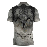 Nekhbet Zipper Polo Shirt Vulture Goddess Eye of Protection Sovereign of Upper Egypt