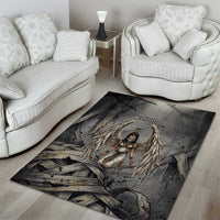 Nephthys Area Rug Mistress of the House Egyptian Goddess Wings