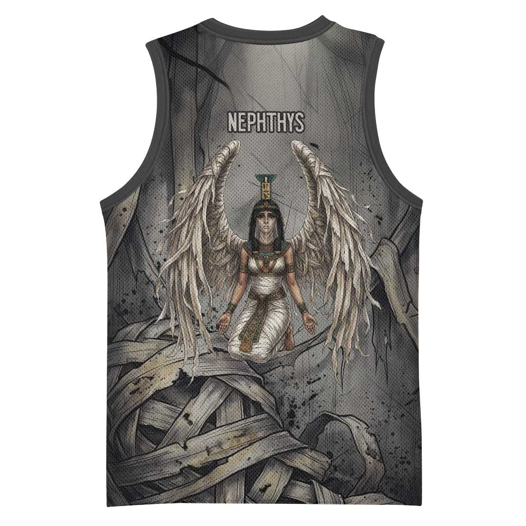 Nephthys Basketball Jersey Mistress of the House Egyptian Goddess Wings