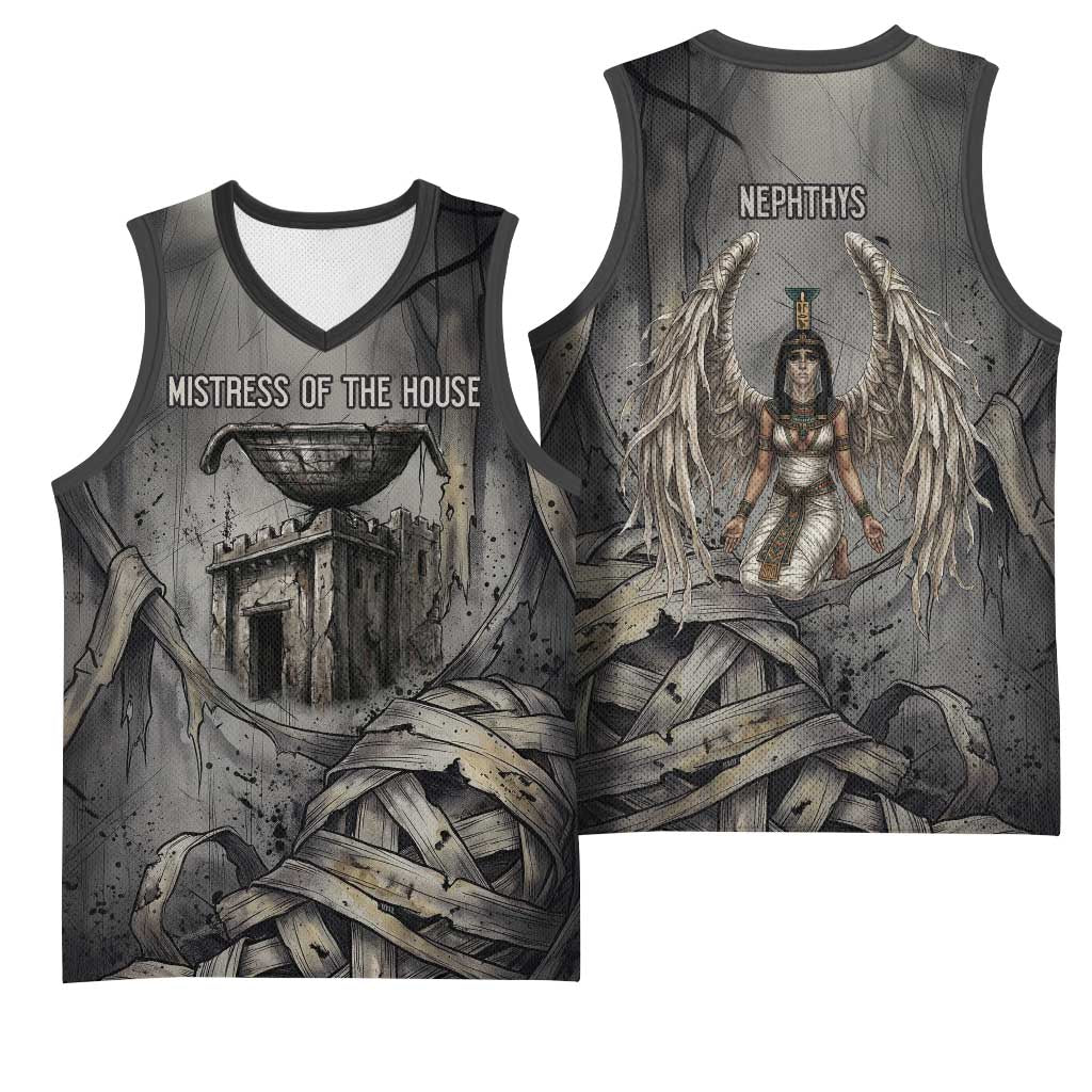 Nephthys Basketball Jersey Mistress of the House Egyptian Goddess Wings