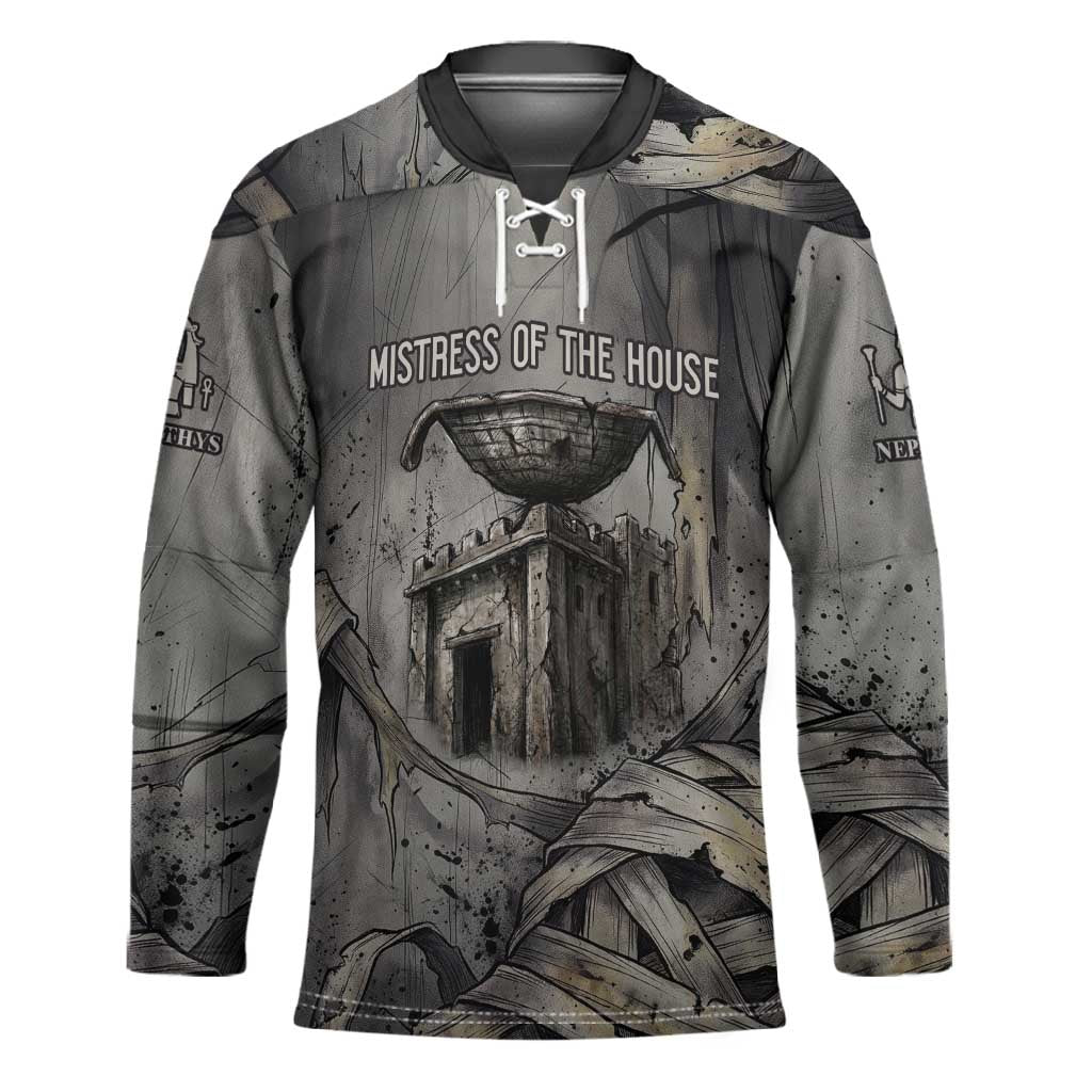 Nephthys Hockey Jersey Mistress of the House Egyptian Goddess Wings