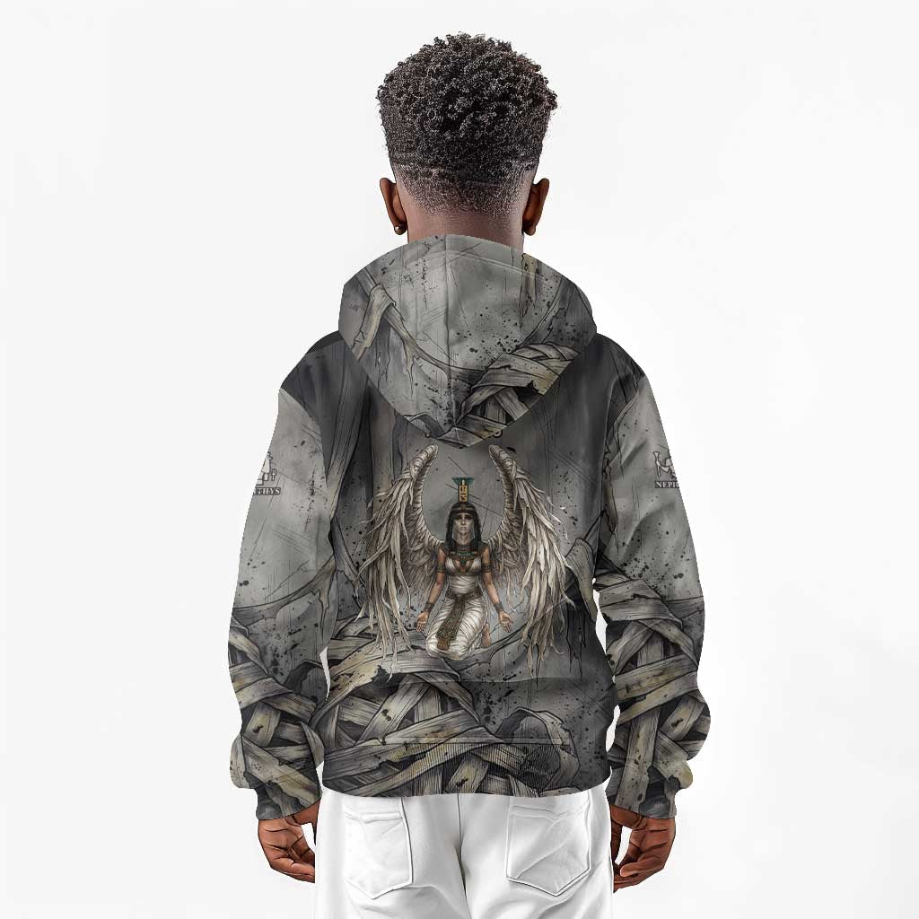 Nephthys Kid Hoodie Mistress of the House Egyptian Goddess Wings