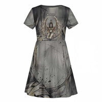 Nephthys Kid Short Sleeve Dress Mistress of the House Egyptian Goddess Wings