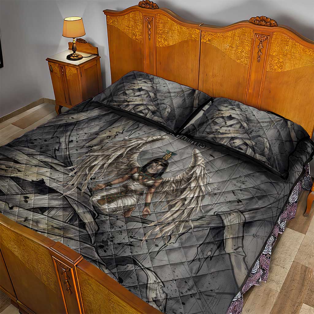 Nephthys Quilt Bed Set Mistress of the House Egyptian Goddess Wings