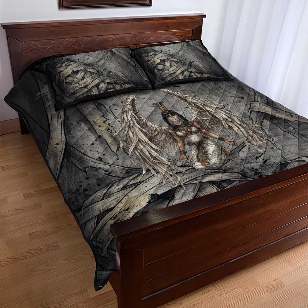 Nephthys Quilt Bed Set Mistress of the House Egyptian Goddess Wings