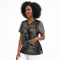 Nephthys Scrub Top Mistress of the House Egyptian Goddess Wings