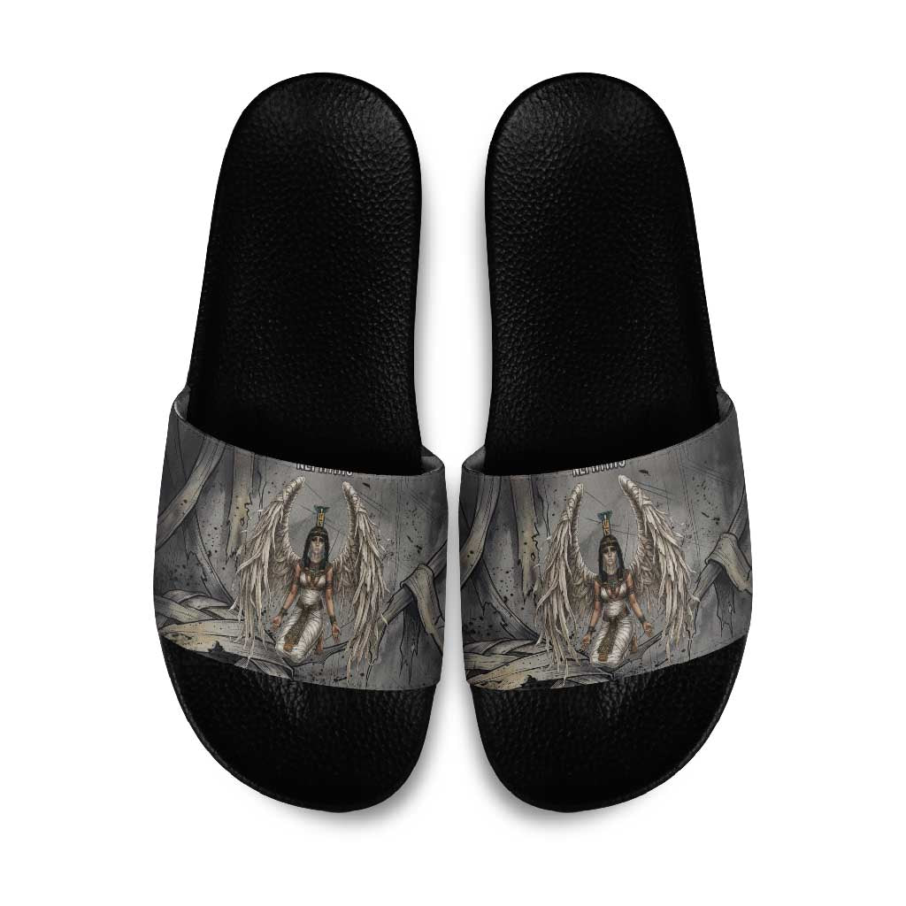 Nephthys Slide Sandals Mistress of the House Egyptian Goddess Wings