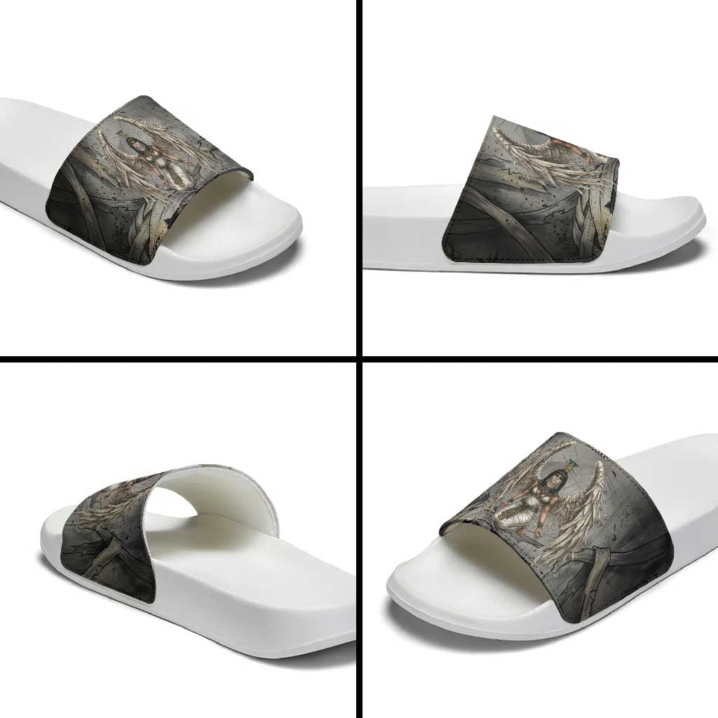 Nephthys Slide Sandals Mistress of the House Egyptian Goddess Wings