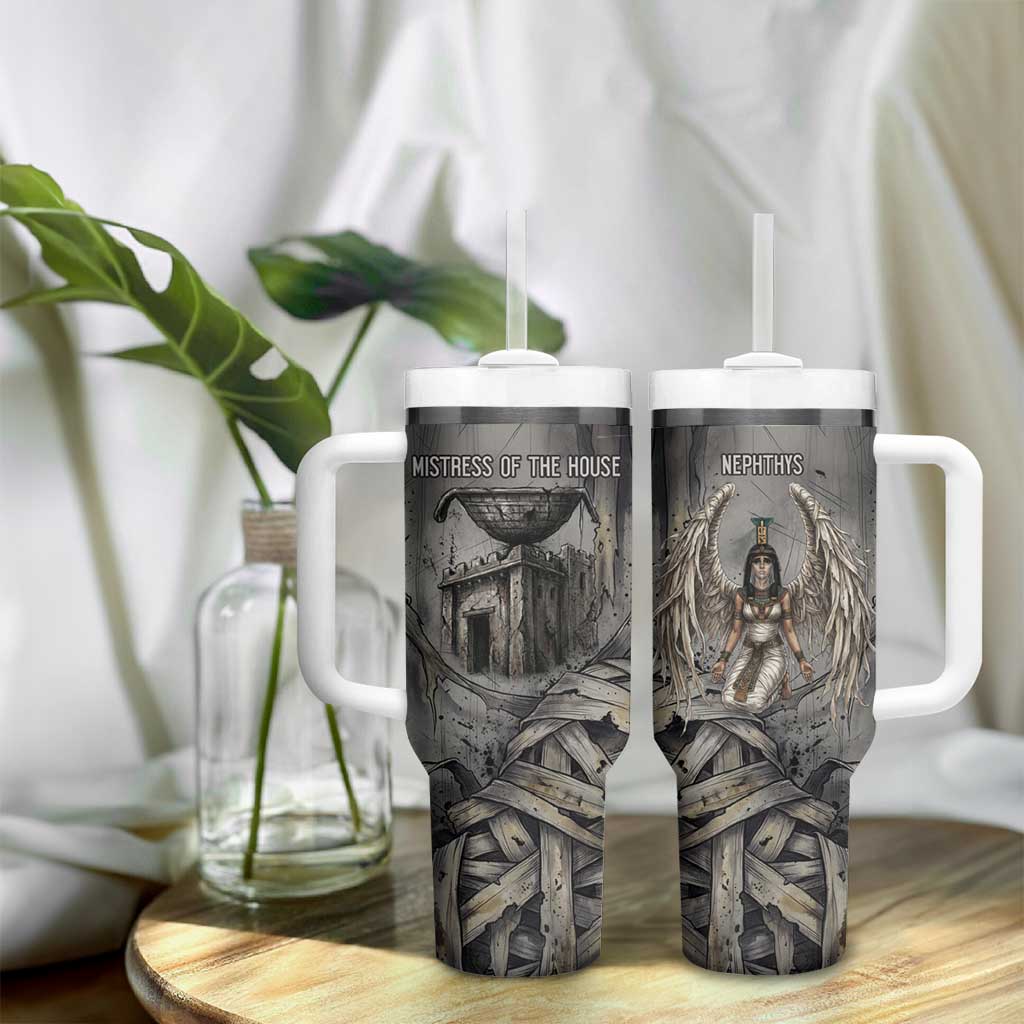 Nephthys Tumbler With Handle Mistress of the House Egyptian Goddess Wings
