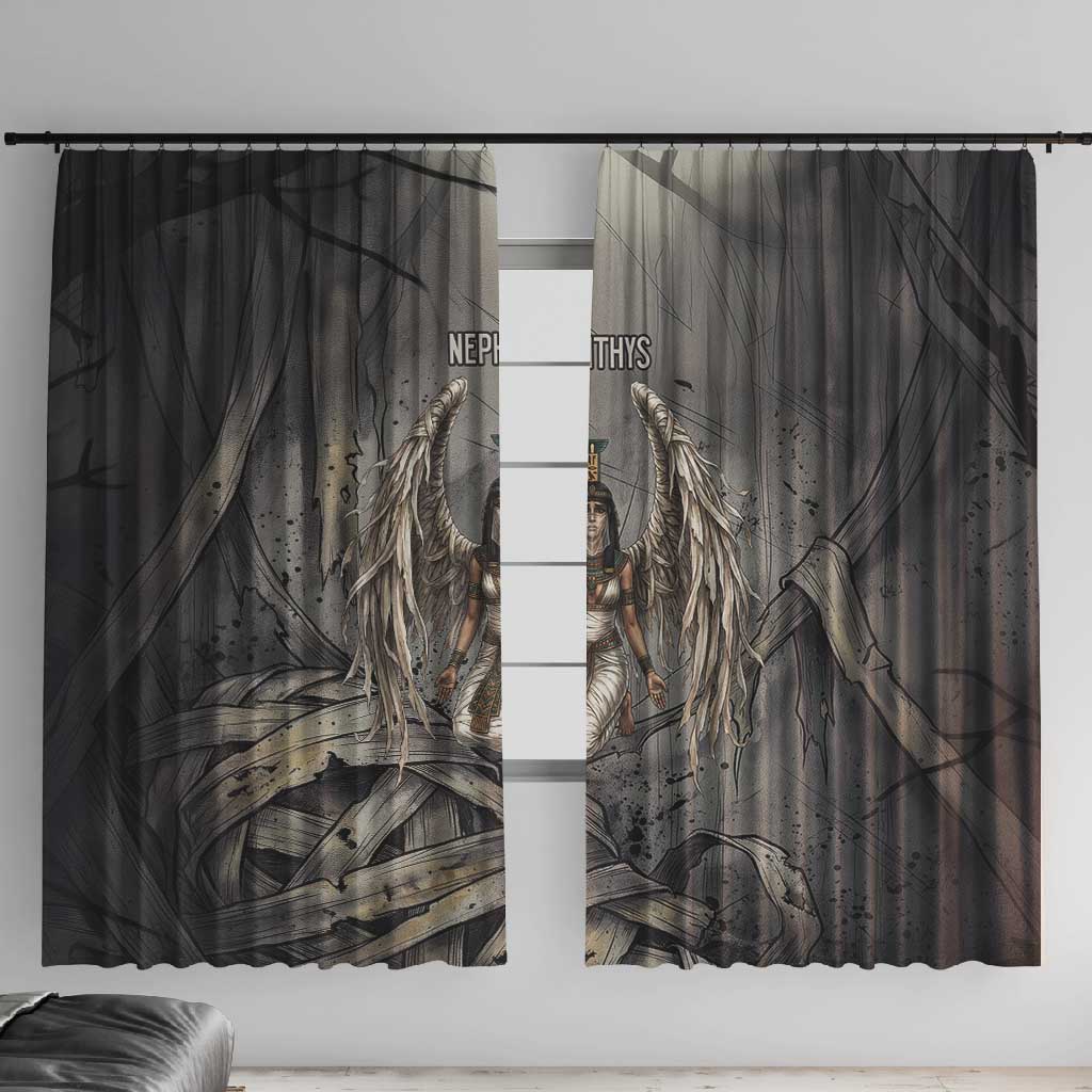 Nephthys Window Curtain Mistress of the House Egyptian Goddess Wings