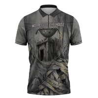 Nephthys Zipper Polo Shirt Mistress of the House Egyptian Goddess Wings