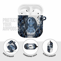 Nephthys Egyptian AirPods Case The Dark Sister Falcon Wings Moon Veil
