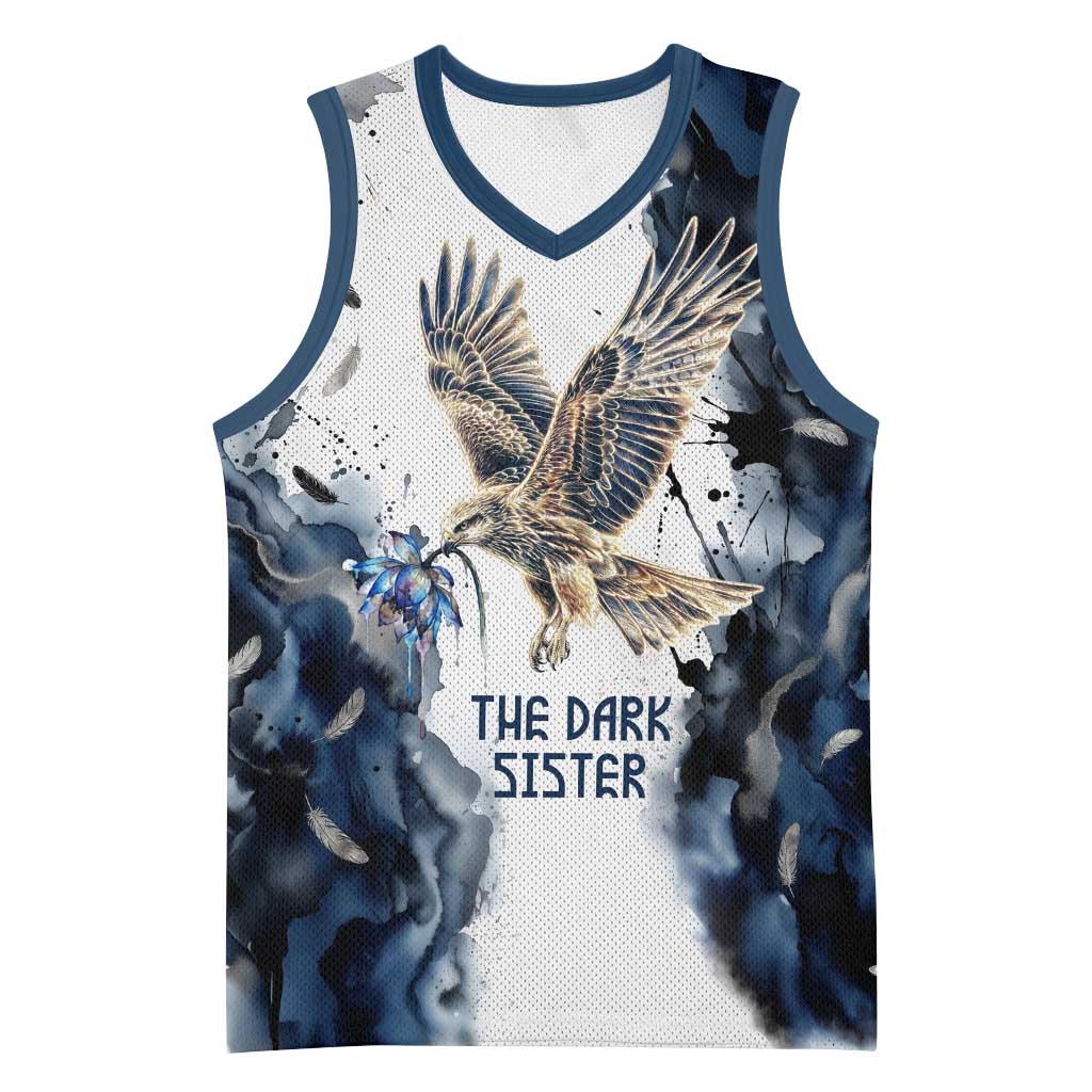 Nephthys Egyptian Basketball Jersey The Dark Sister Falcon Wings Moon Veil