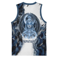 Nephthys Egyptian Basketball Jersey The Dark Sister Falcon Wings Moon Veil