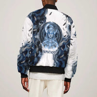 Nephthys Egyptian Bomber Jacket The Dark Sister Falcon Wings Moon Veil