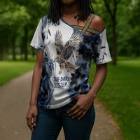 Nephthys Egyptian Cross Shoulder Shirt The Dark Sister Falcon Wings Moon Veil