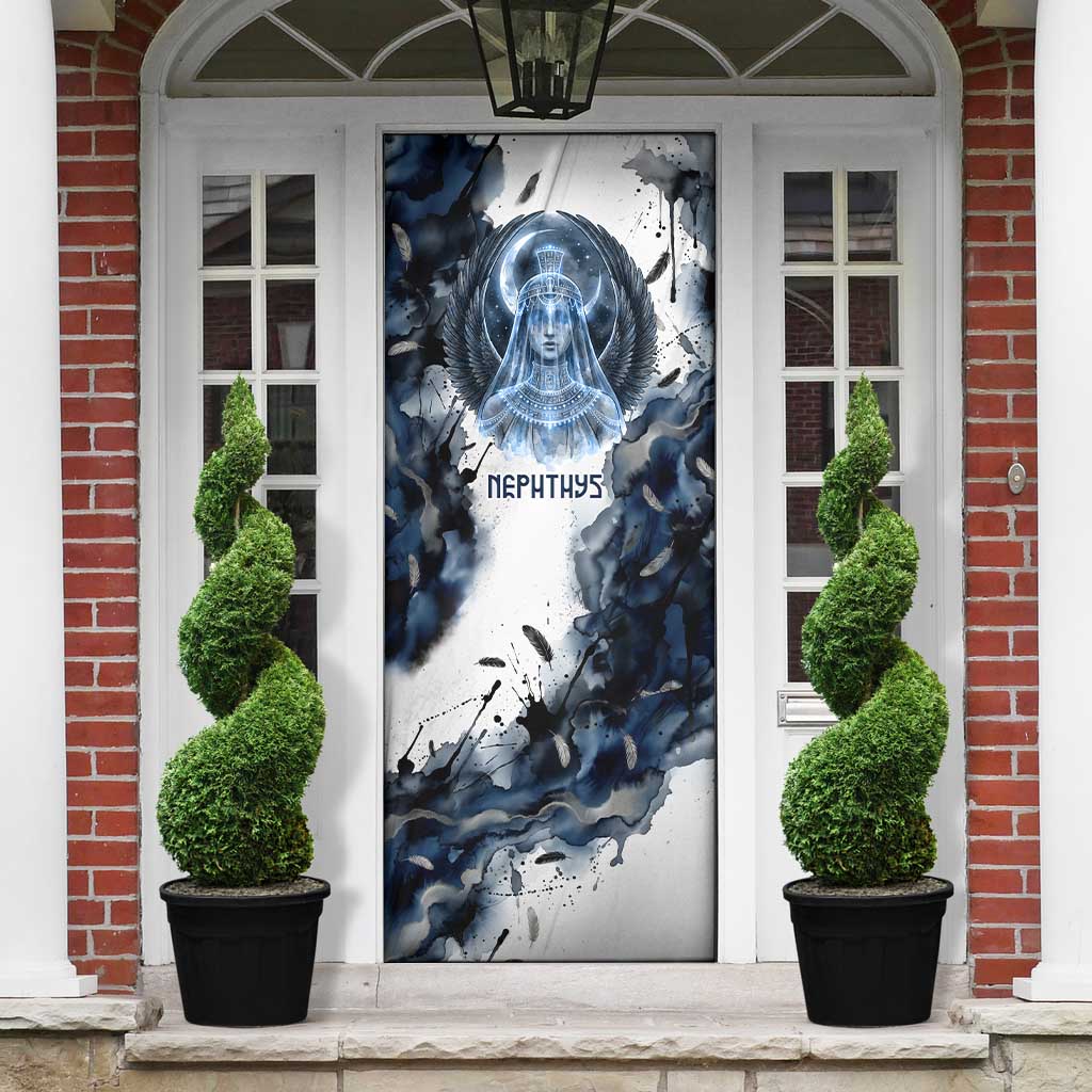 Nephthys Egyptian Door Cover The Dark Sister Falcon Wings Moon Veil