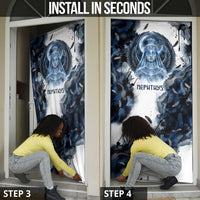 Nephthys Egyptian Door Cover The Dark Sister Falcon Wings Moon Veil