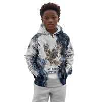 Nephthys Egyptian Kid Hoodie The Dark Sister Falcon Wings Moon Veil