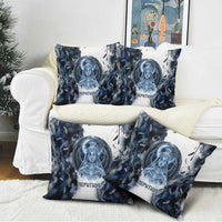 Nephthys Egyptian Pillow Cover The Dark Sister Falcon Wings Moon Veil